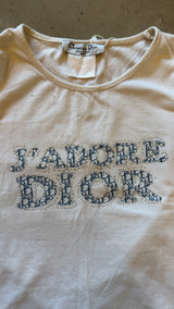 Early 2000s "J'Adore Dior" Rhinestone Tank