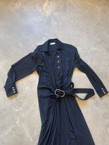 Wrap Dress with Silver Buckle