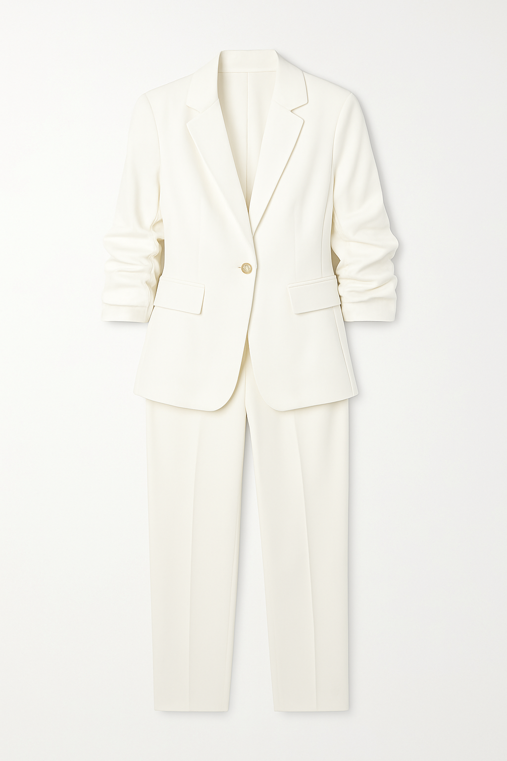 Scrunched-Sleeve Suit