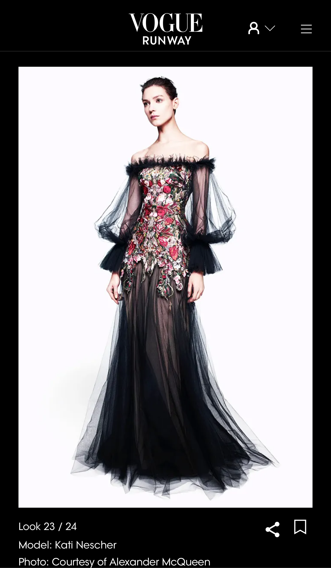Archival 2012 Pre-Fall Embroidered Tulle Gown