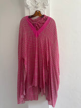Pink Houndstooth Kaftan and Pant Set worn in Nazetke Video