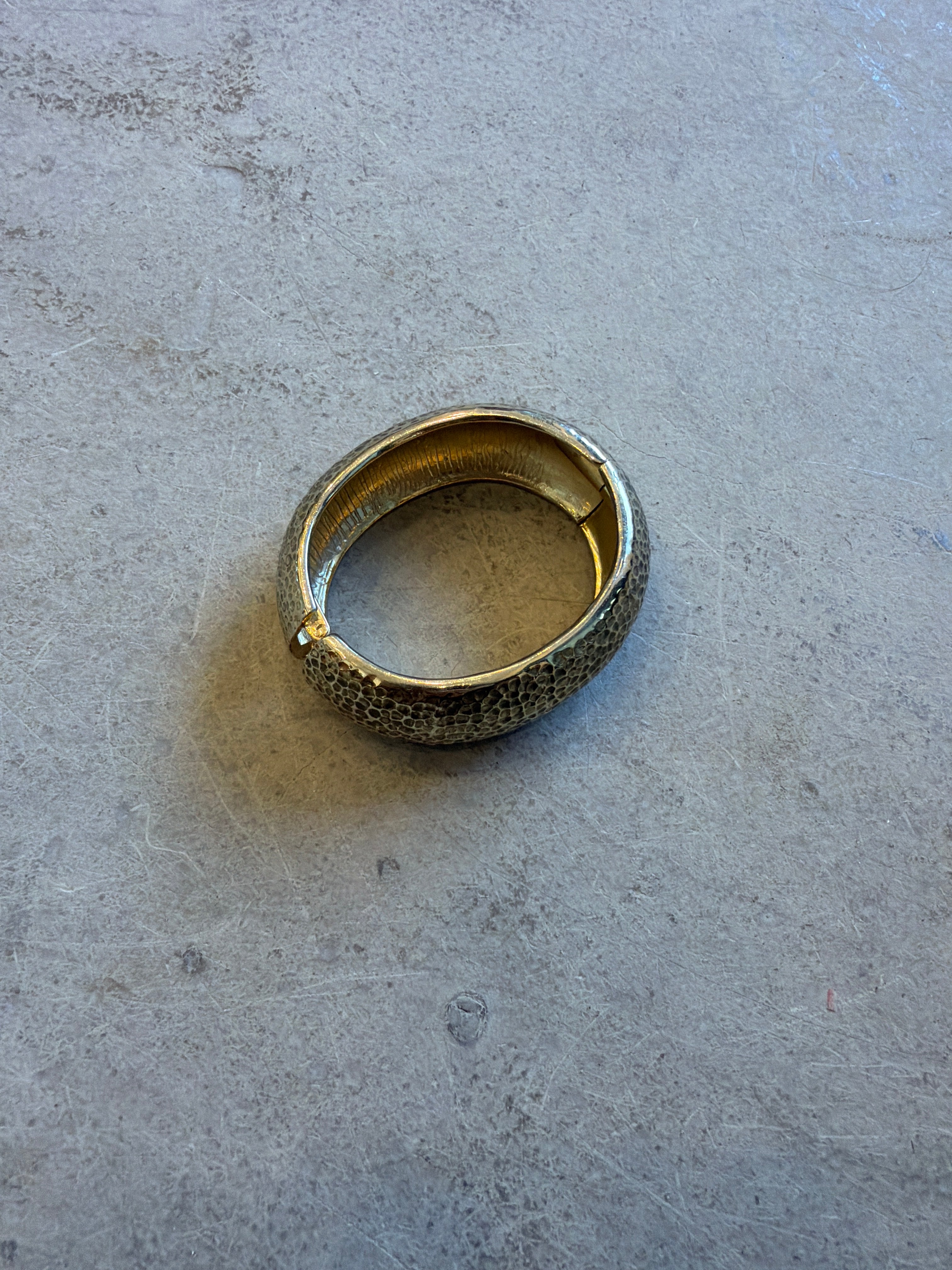 Thick Speckled Gold Bangle