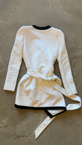 White Tweed Mini Dress