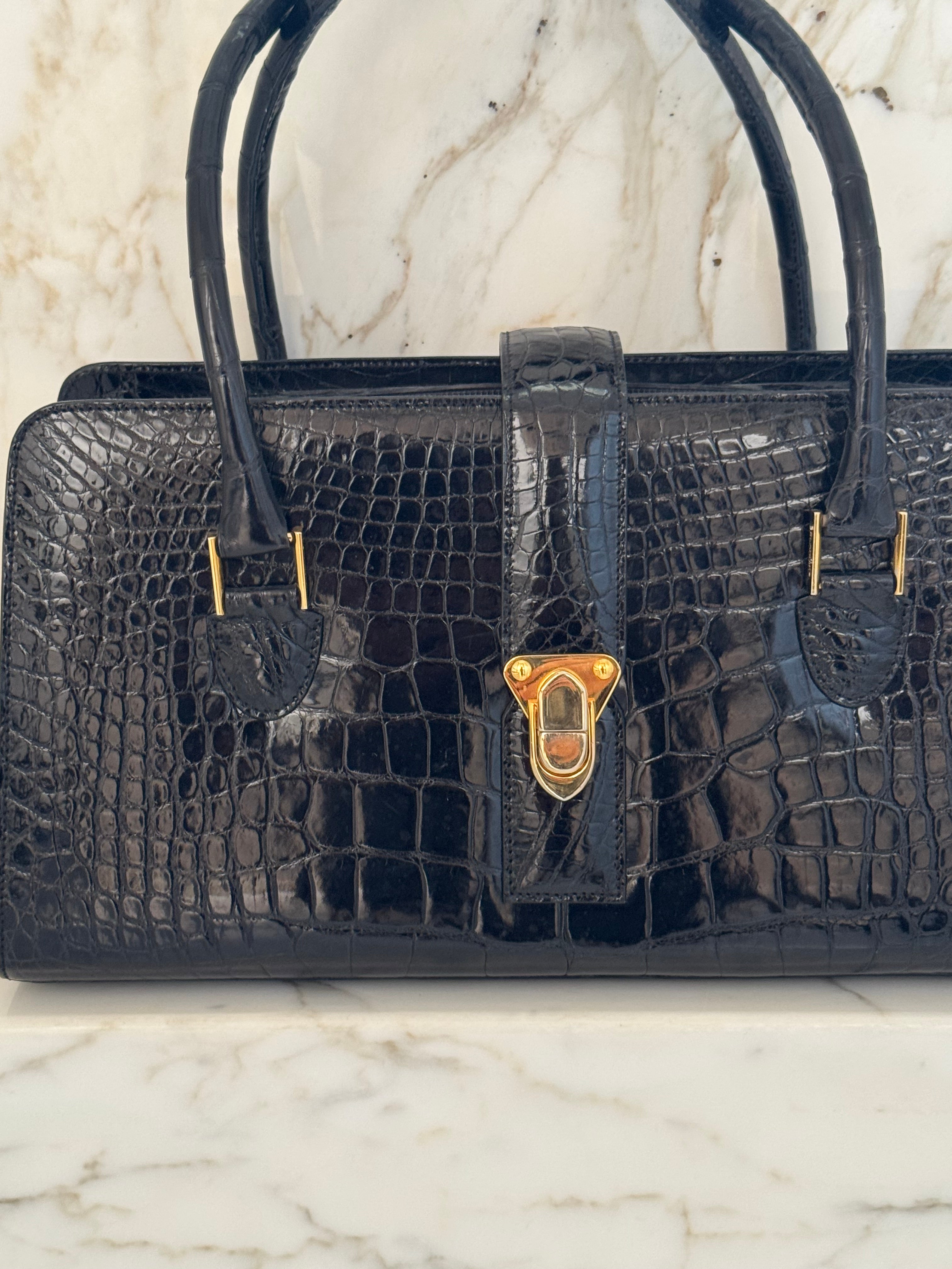 Black Crocodile Bag