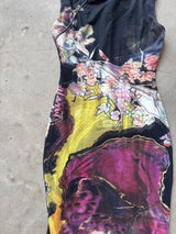 Floral Oriental Body con dress