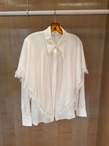Knotted Heritage Cape Blouse in Silk