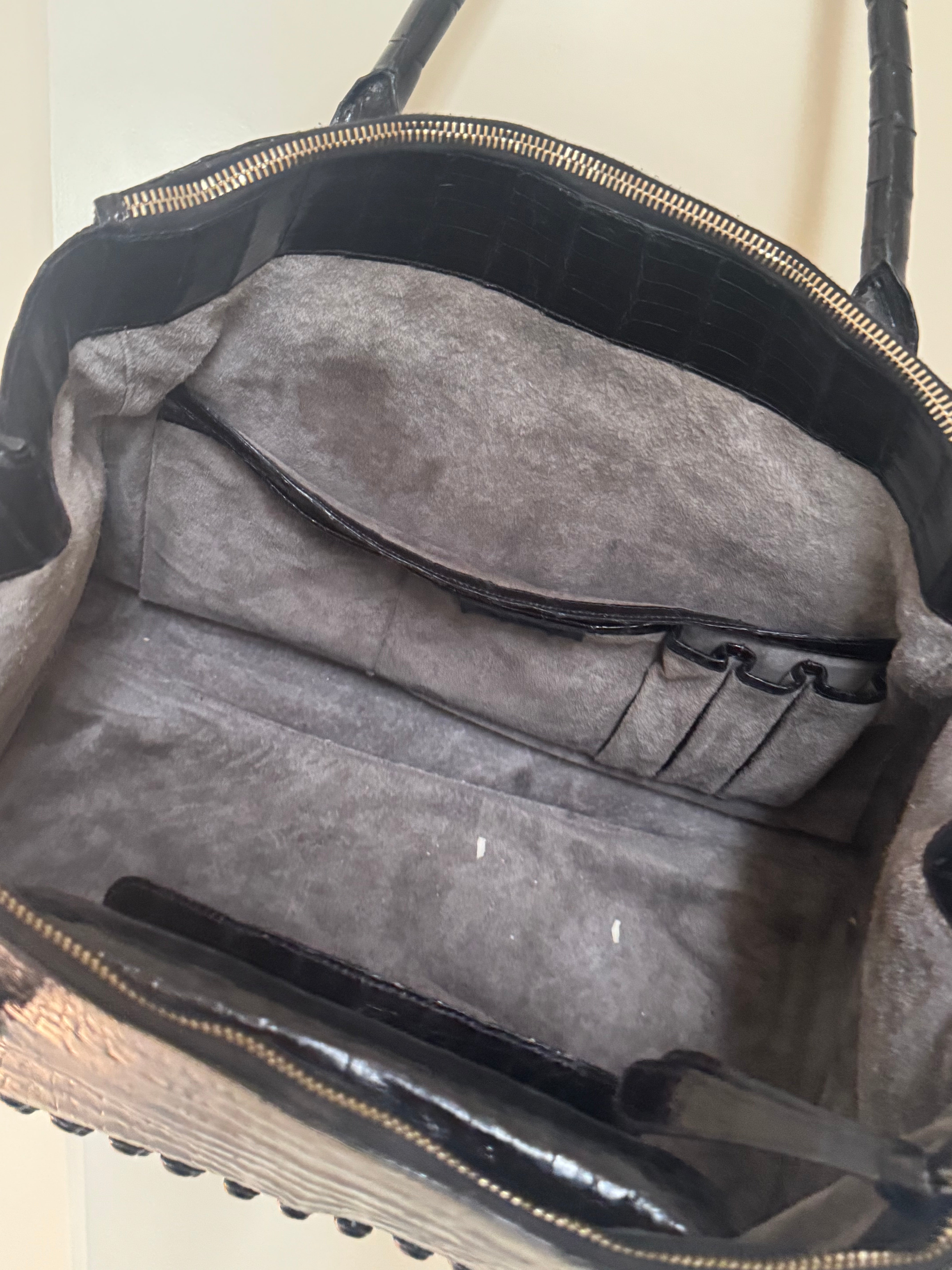 Large crocodile bag