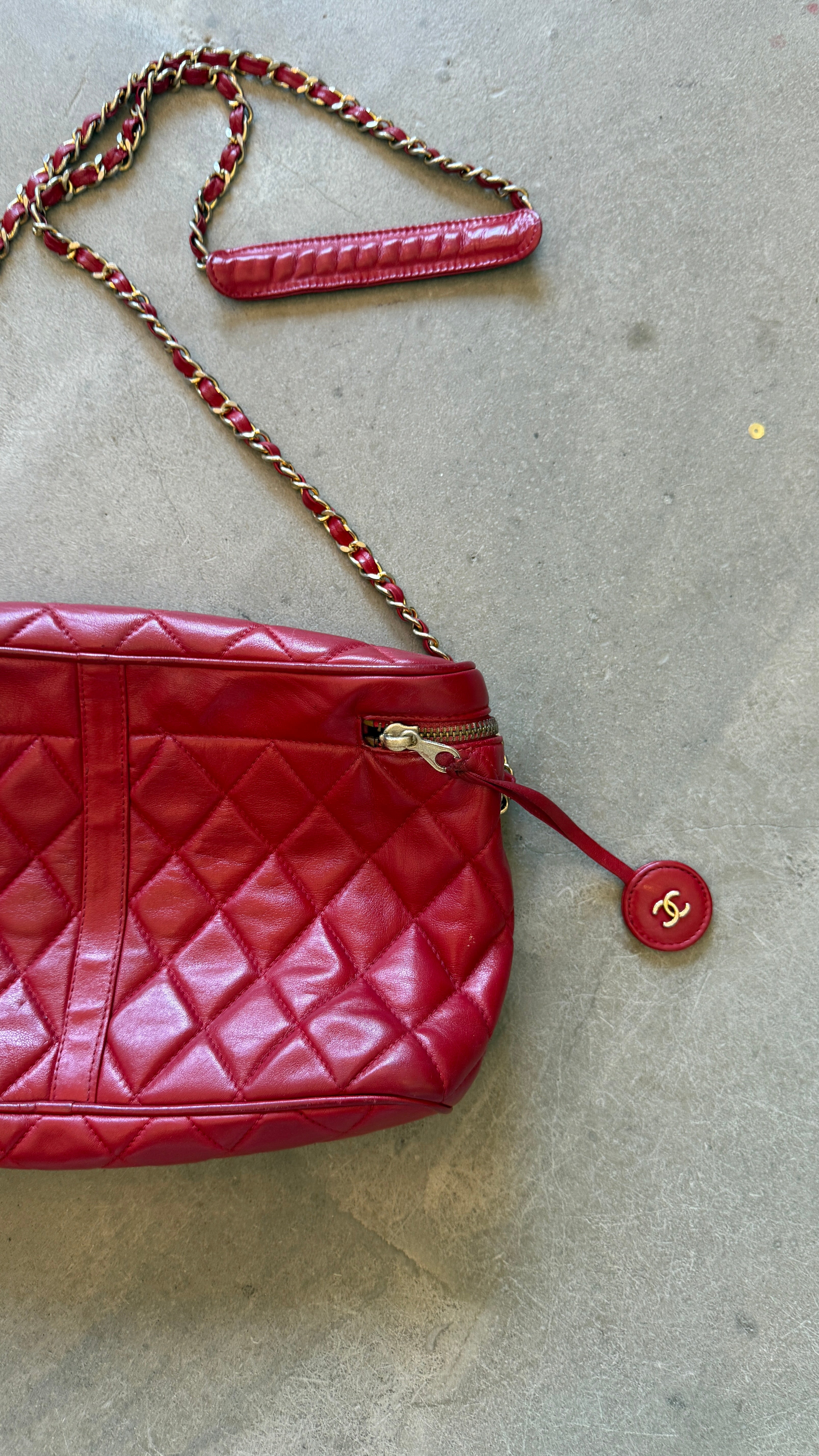 1990 Red Camera Bag