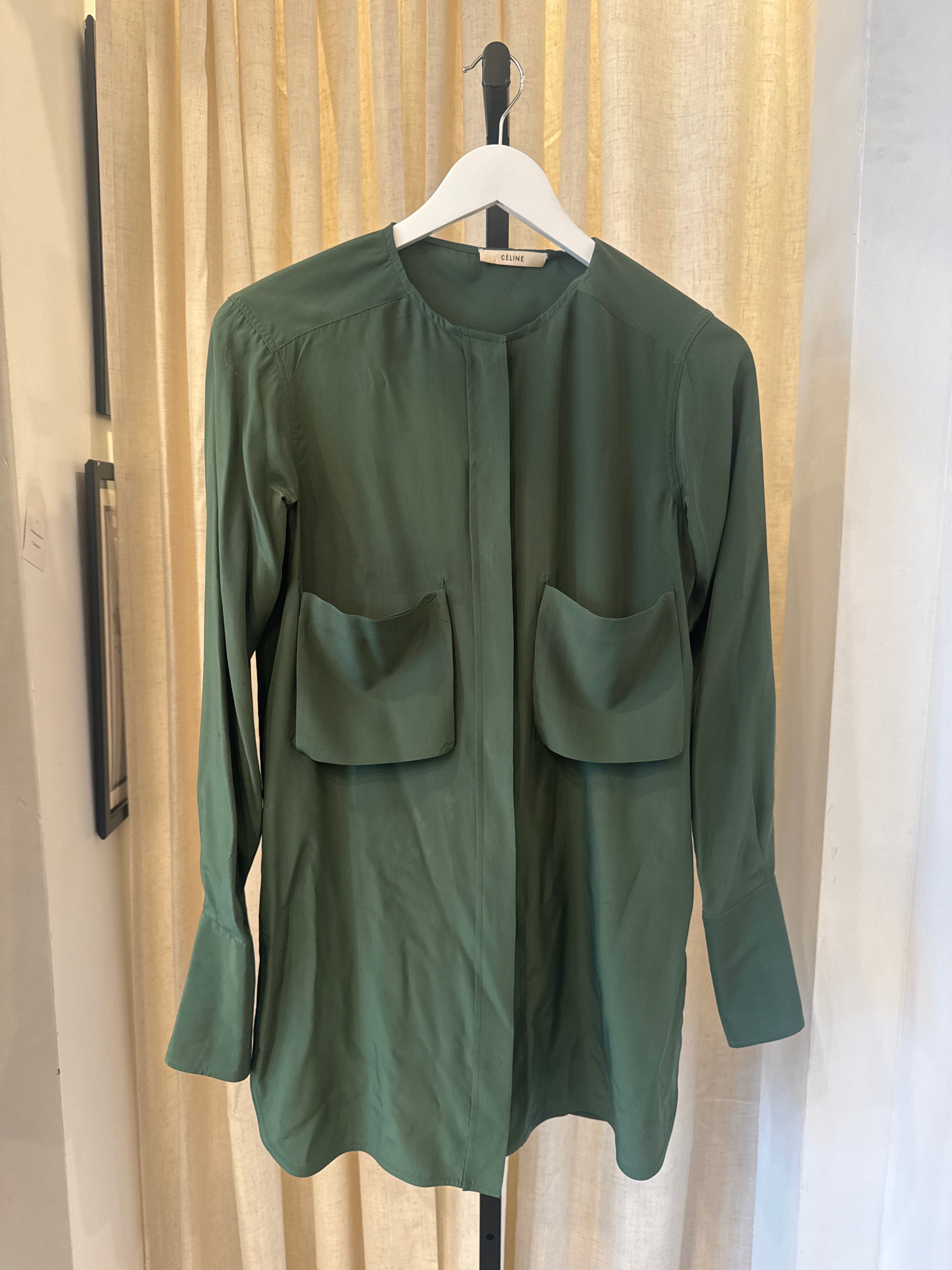 Green Silk Shirt