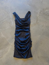 Ruched Vintage Silk Dress