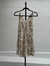 Beaded Ivory Mini Dress