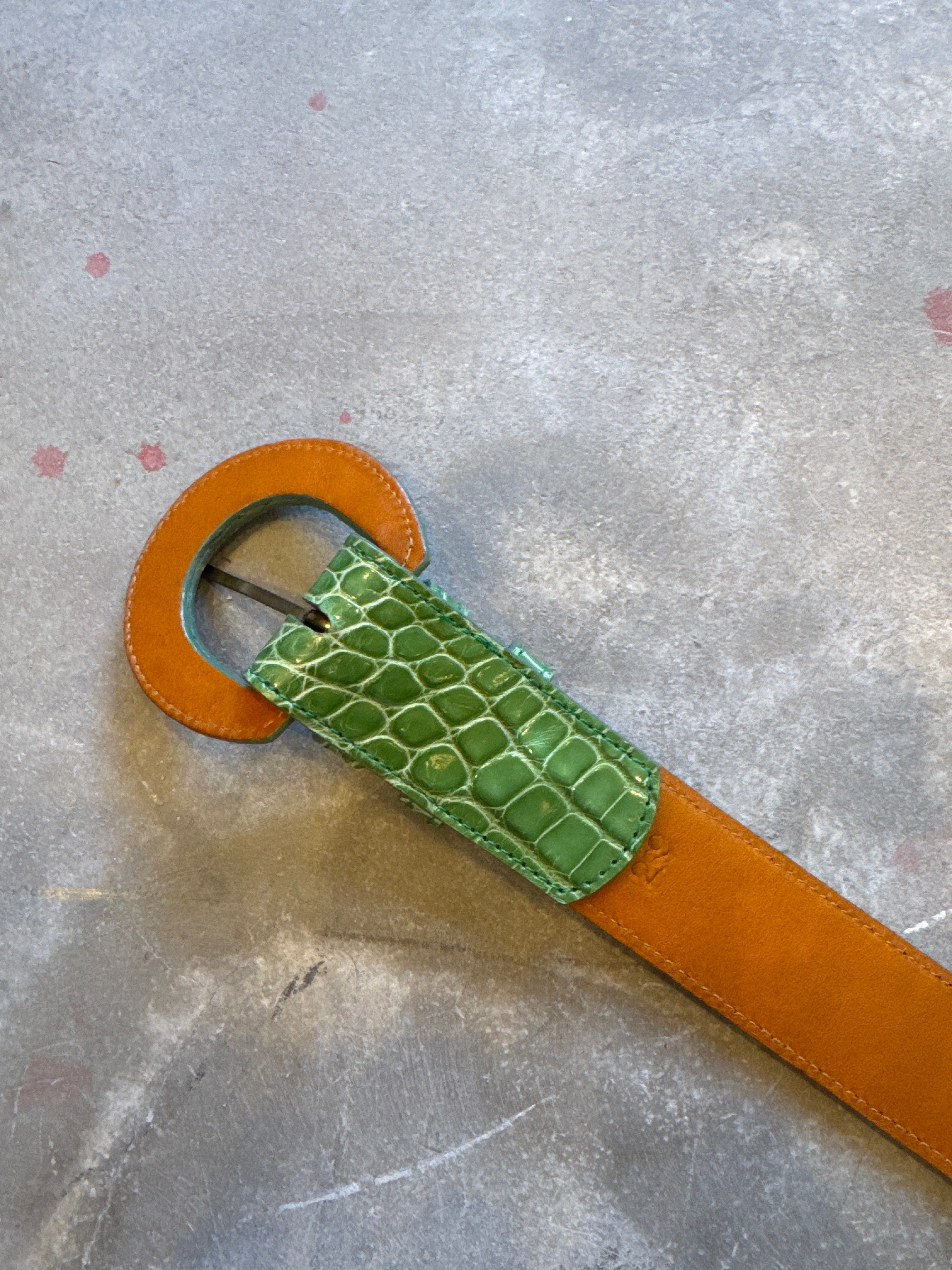 Green Croc Belt