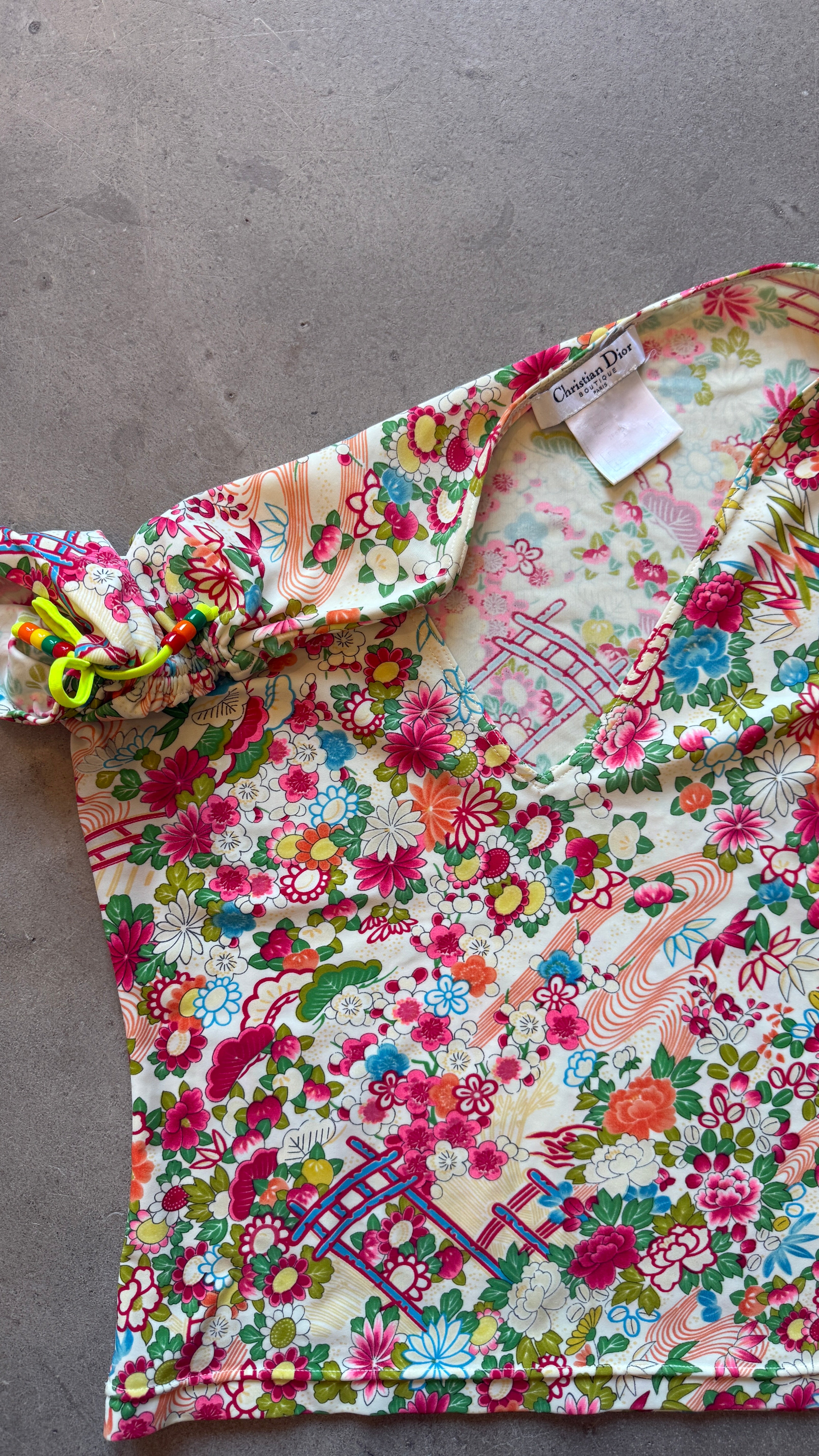 Vintage Floral Print Top