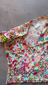 Vintage Floral Print Top
