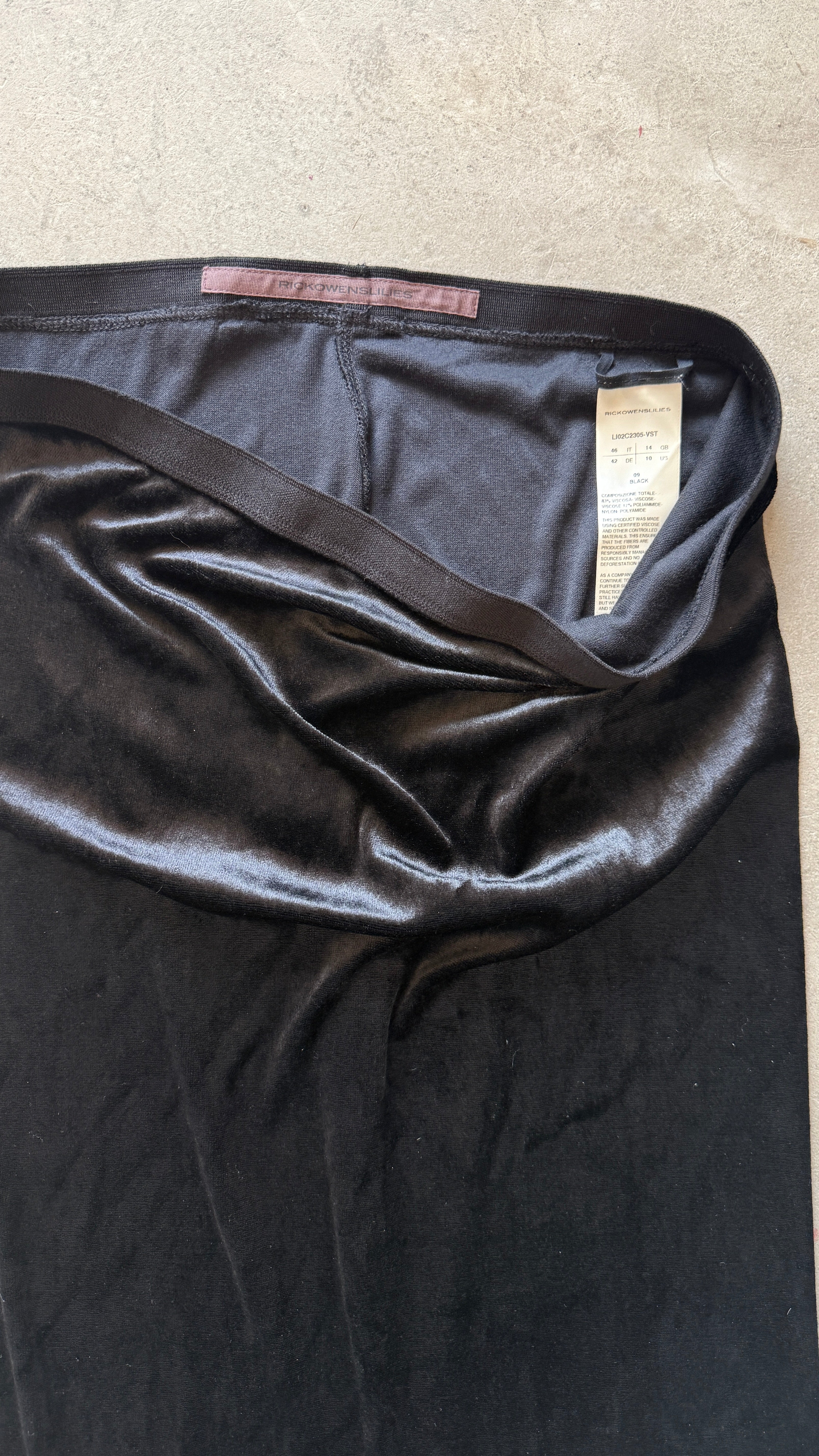 Black Velvet Pillar Maxi Skirt