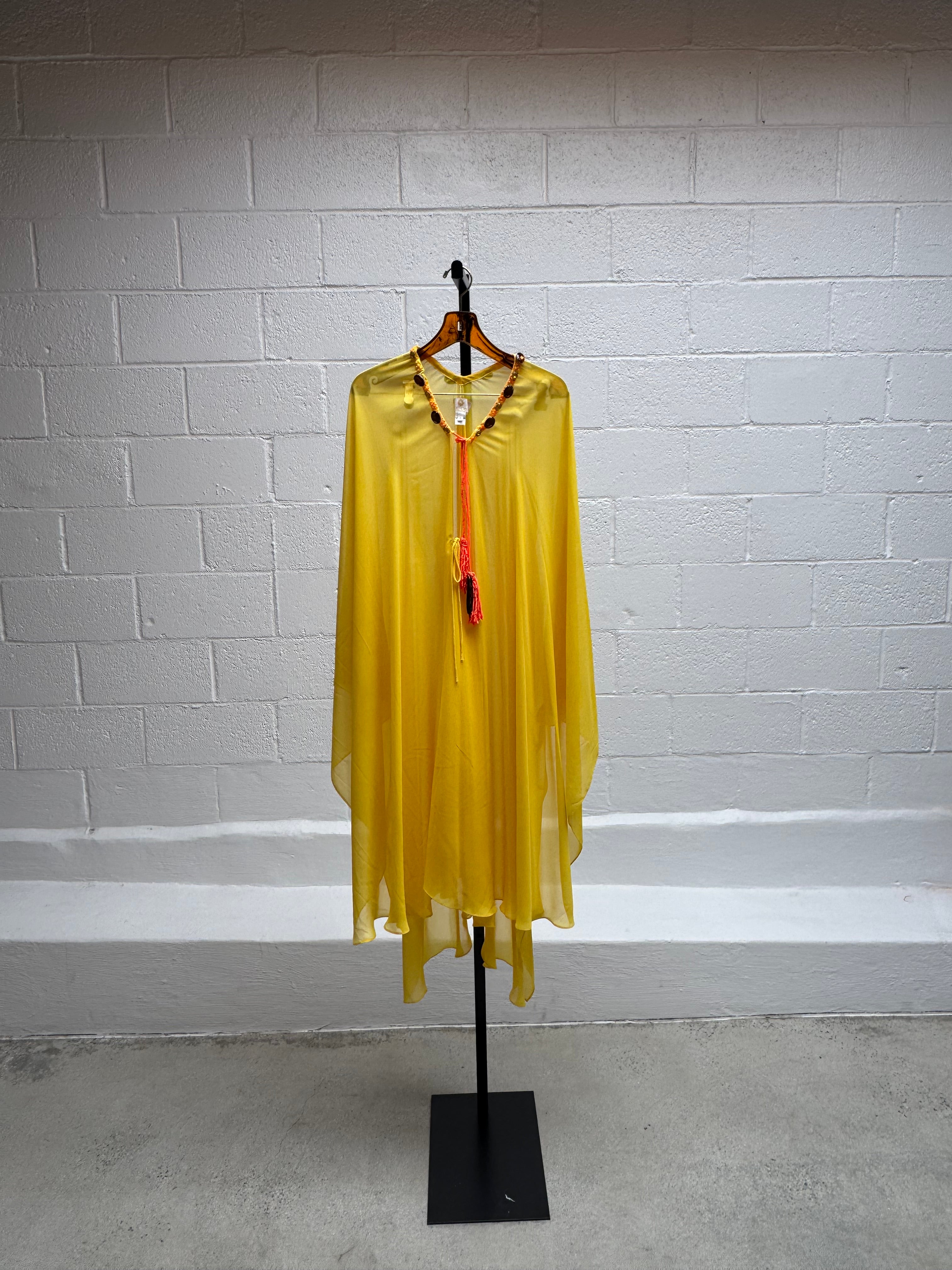Yellow Chiffon Cape