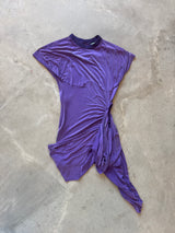 La Robe Espelho Draped Dress In Purple