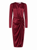 Maroon silk Dress