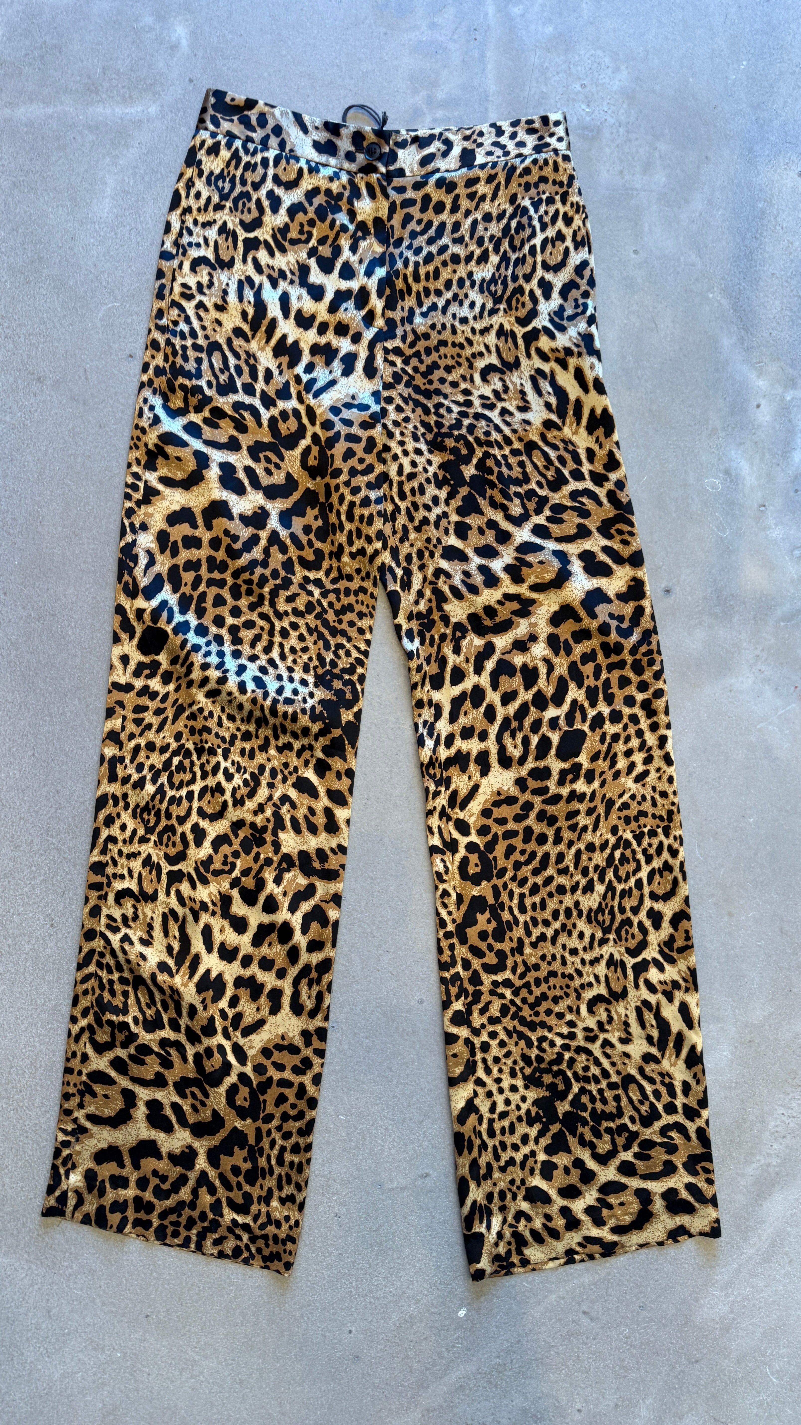 Leopard Silk Pants