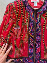 Beaded Tassle 80s Jacket