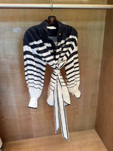 Stripe Linen Top with belt