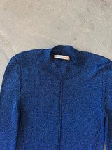 Blue Metallic Knit