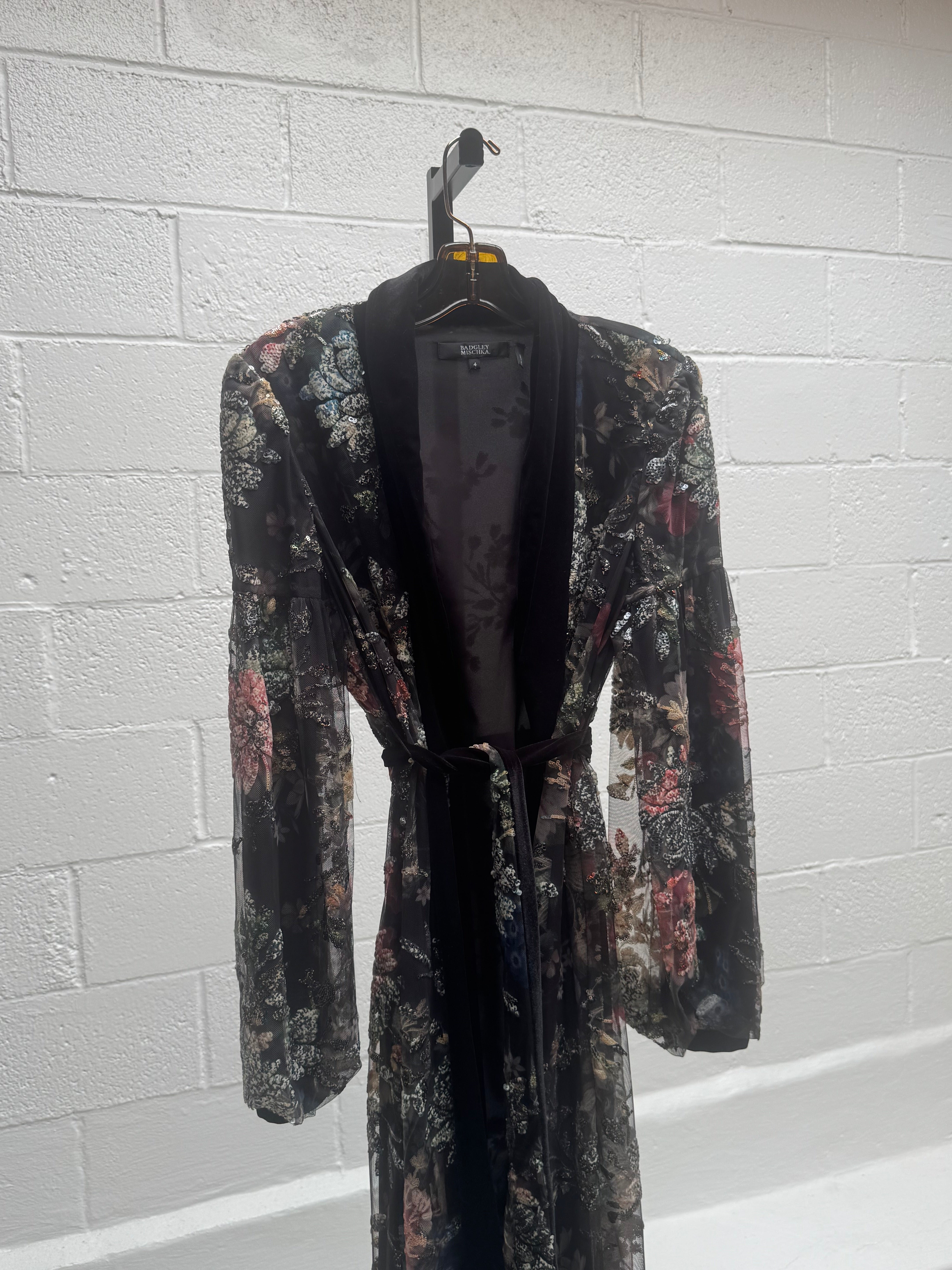 Velvet & Floral sequins Robe