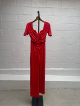 Red Dress with Beaded Rouched Front worn on the cover of her album Ejaz