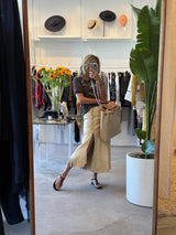 1995 Purple Label Deerskin Fringe Wrap Skirt