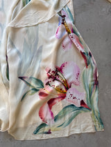 Silk Duster with water color flowers