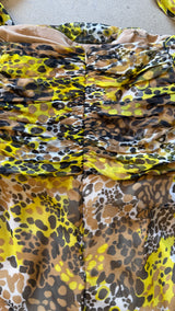 Vintage Yellow Leopard Dress