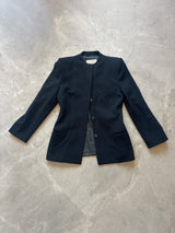 Black High Neck Blazer