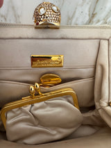 Vintage Cream Embellished Clutch