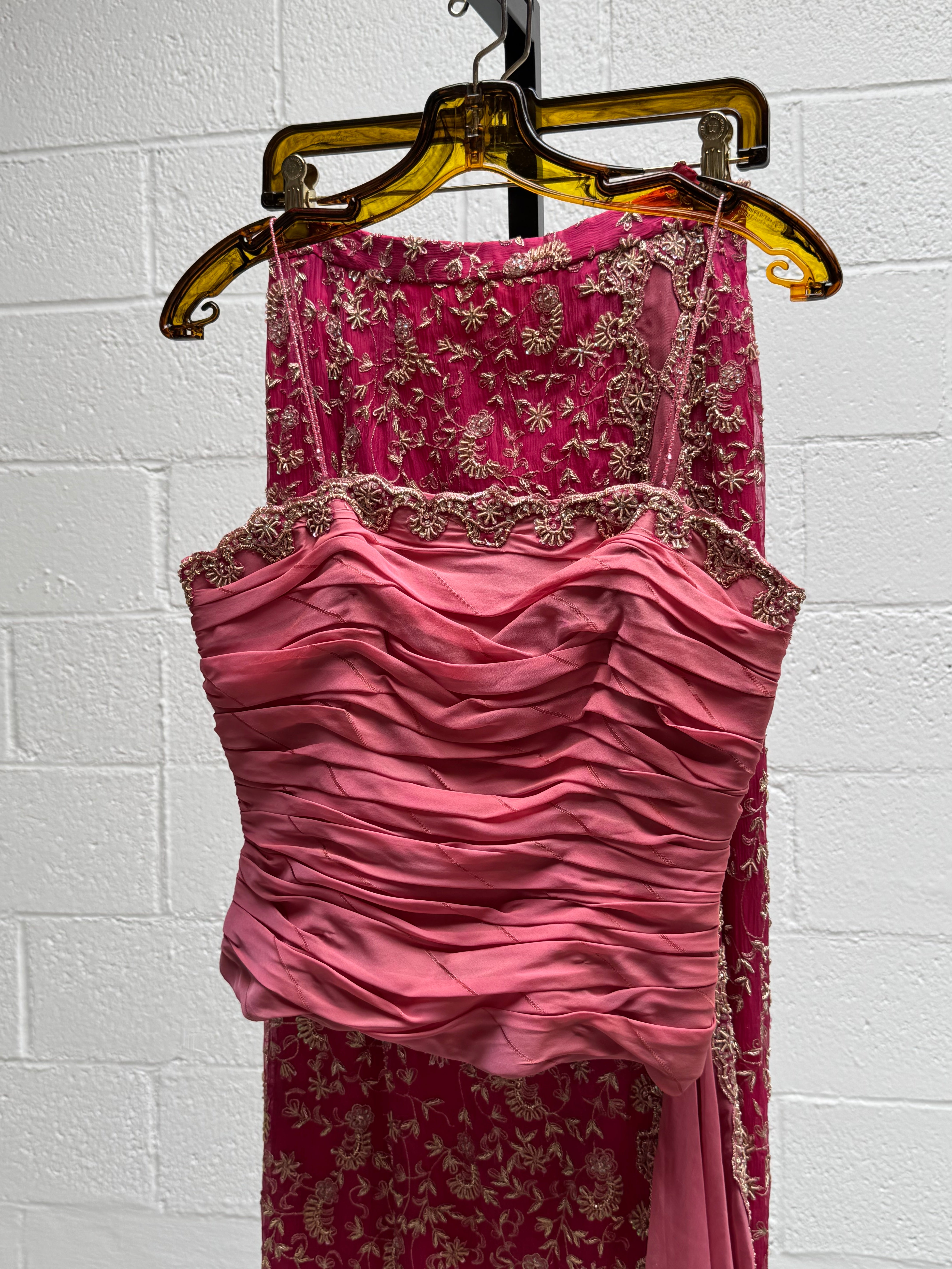 Beaded Top, Scarf and Skirt Set