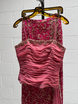 Beaded Top, Scarf and Skirt Set