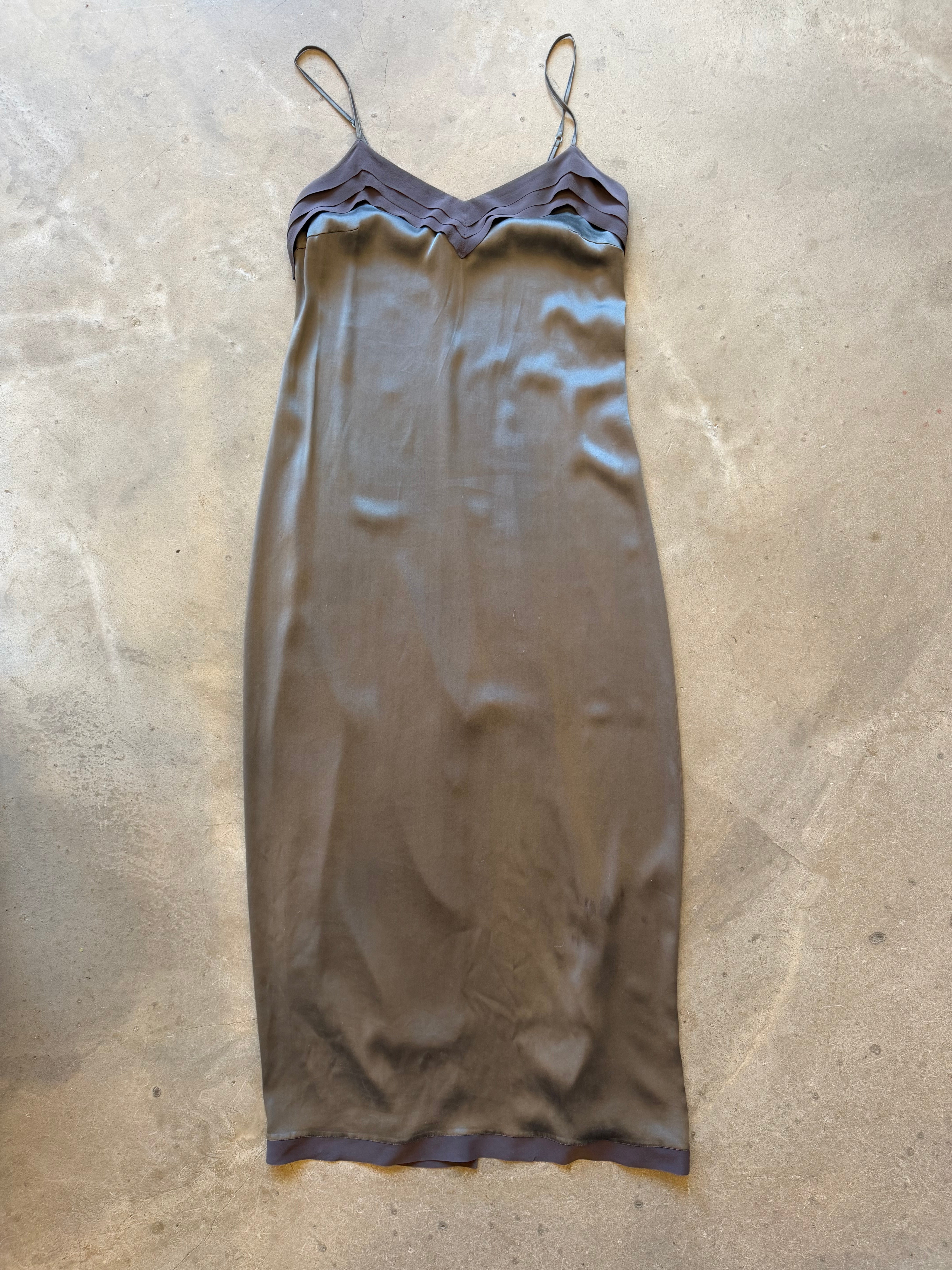 Gray Vintage Silk Slip