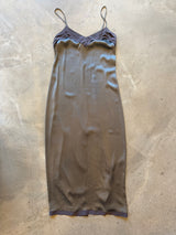 Gray Vintage Silk Slip
