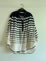 Stripe Linen Top with belt