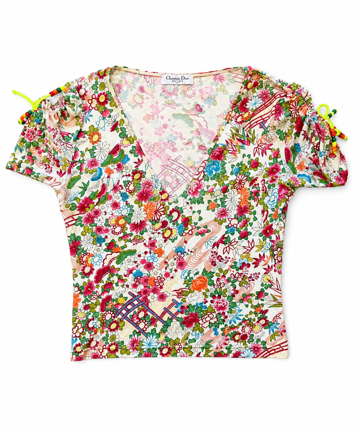 Vintage Floral Print Top