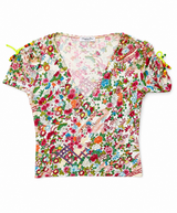 Vintage Floral Print Top
