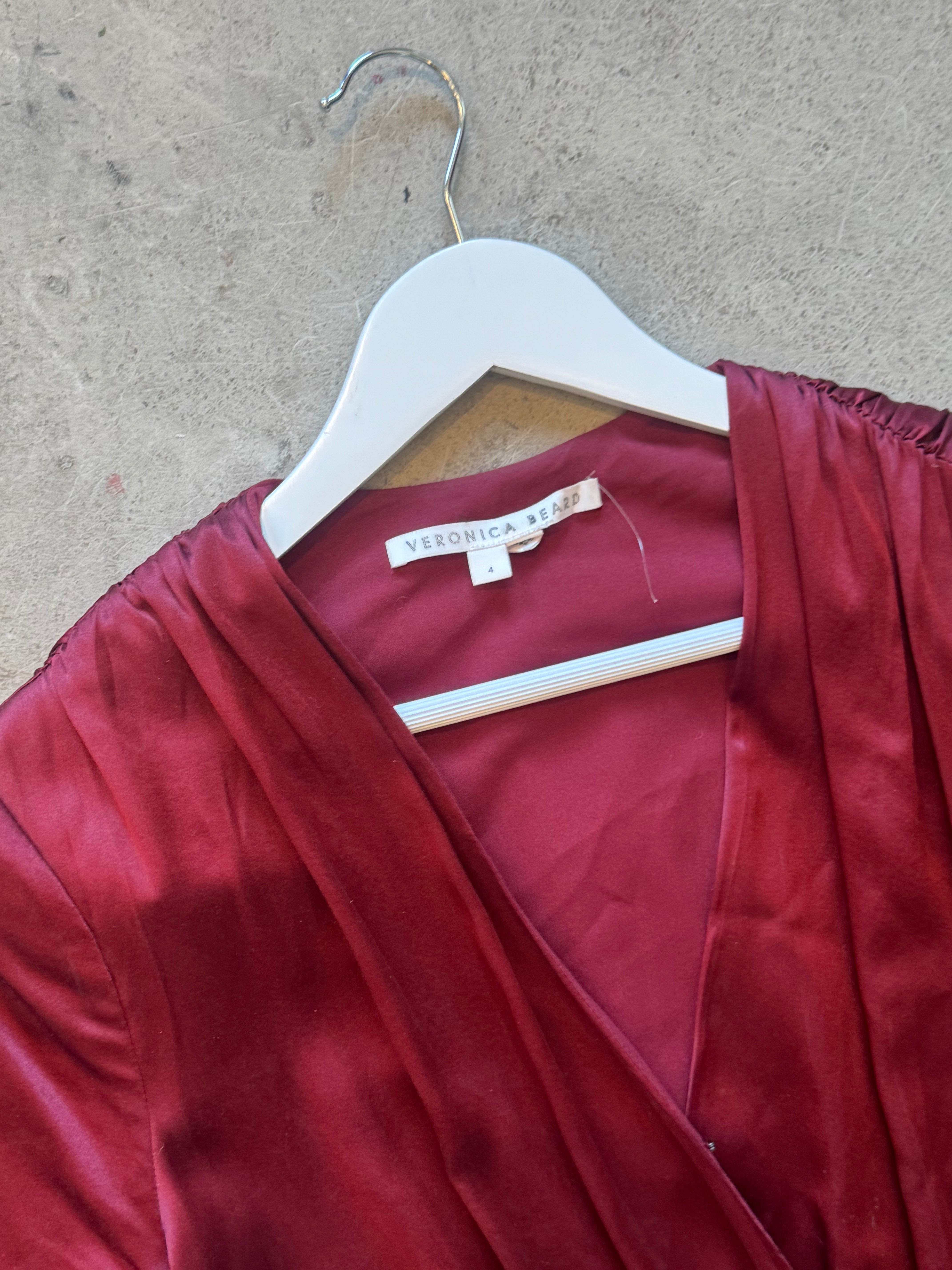 Maroon silk Dress
