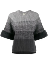 Sweater with Fur Sleeve
