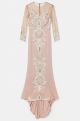 Pink embroidered gown