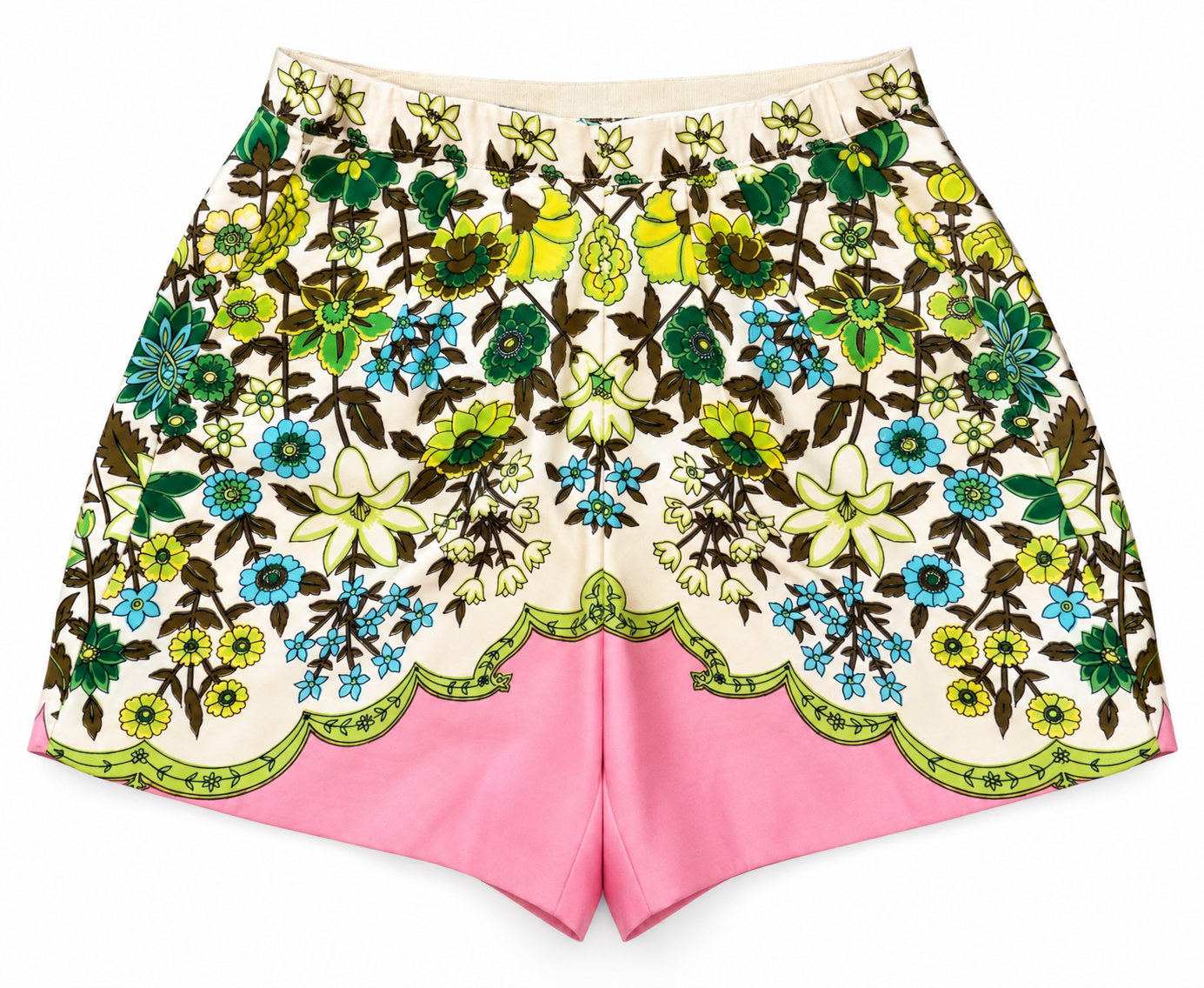 1960’s Floral Silk Shorts