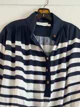 Stripe Linen Top with belt
