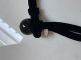 90s velvet and metal necklace