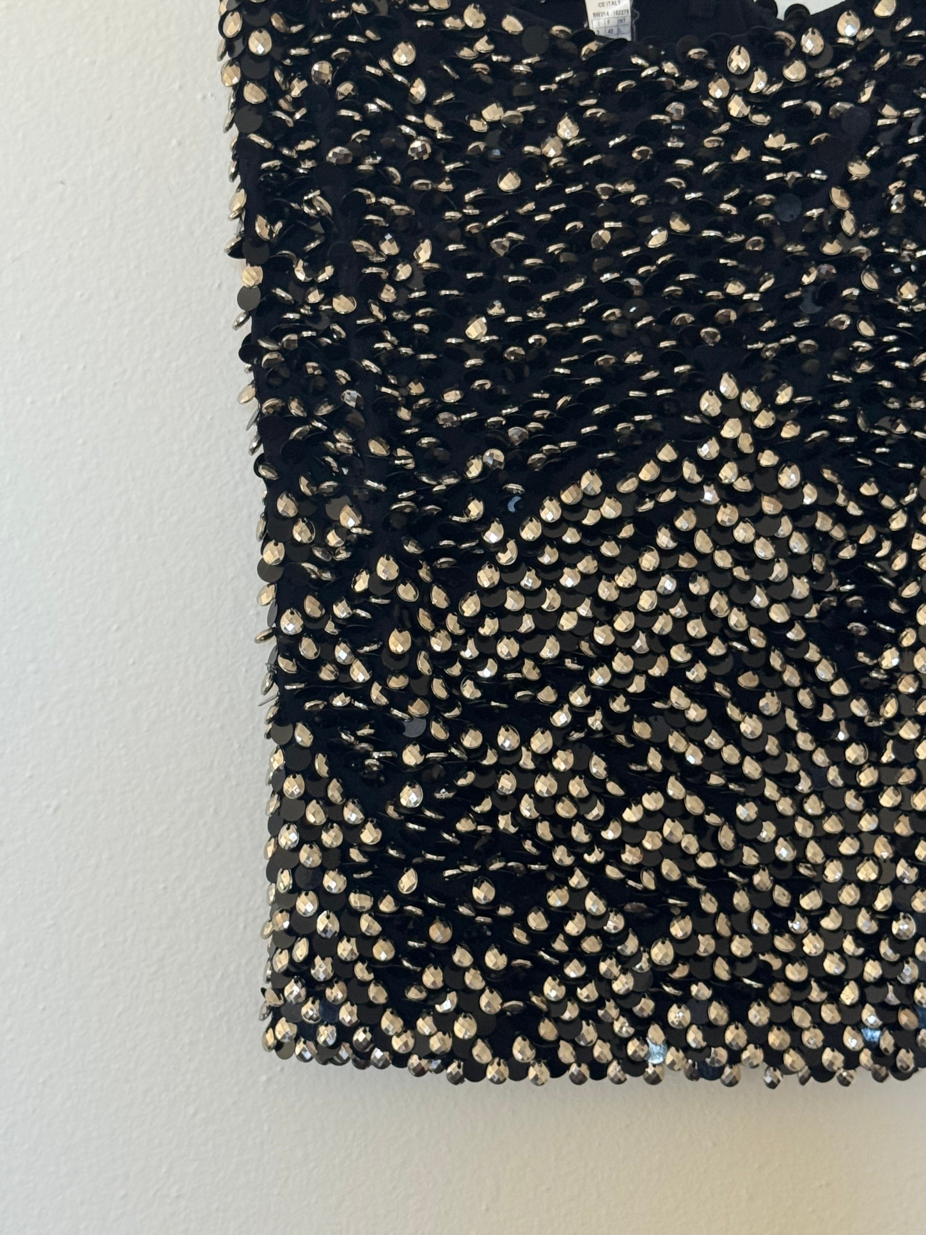 Metallic Beaded Top