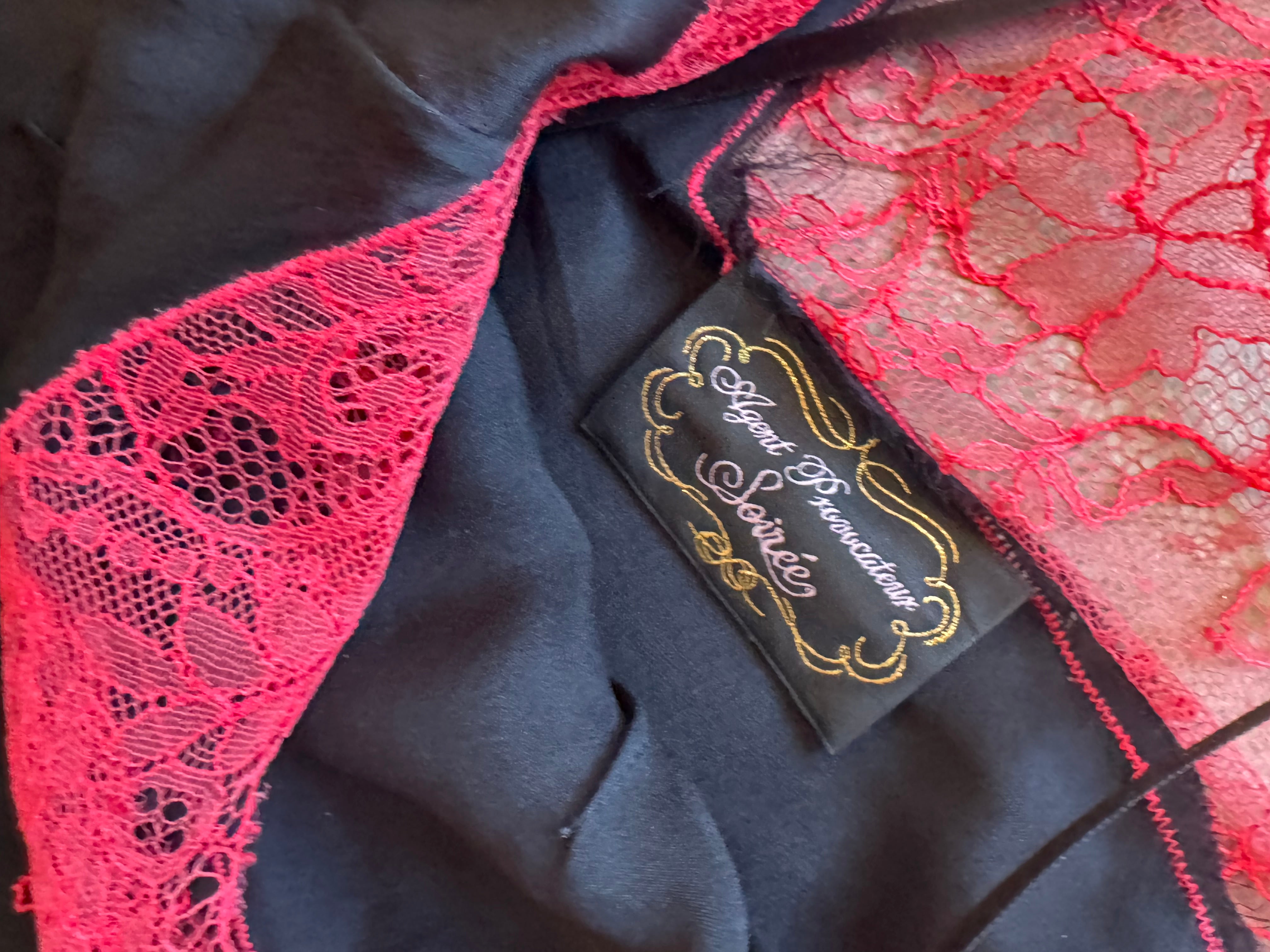 Red and Lace Slip