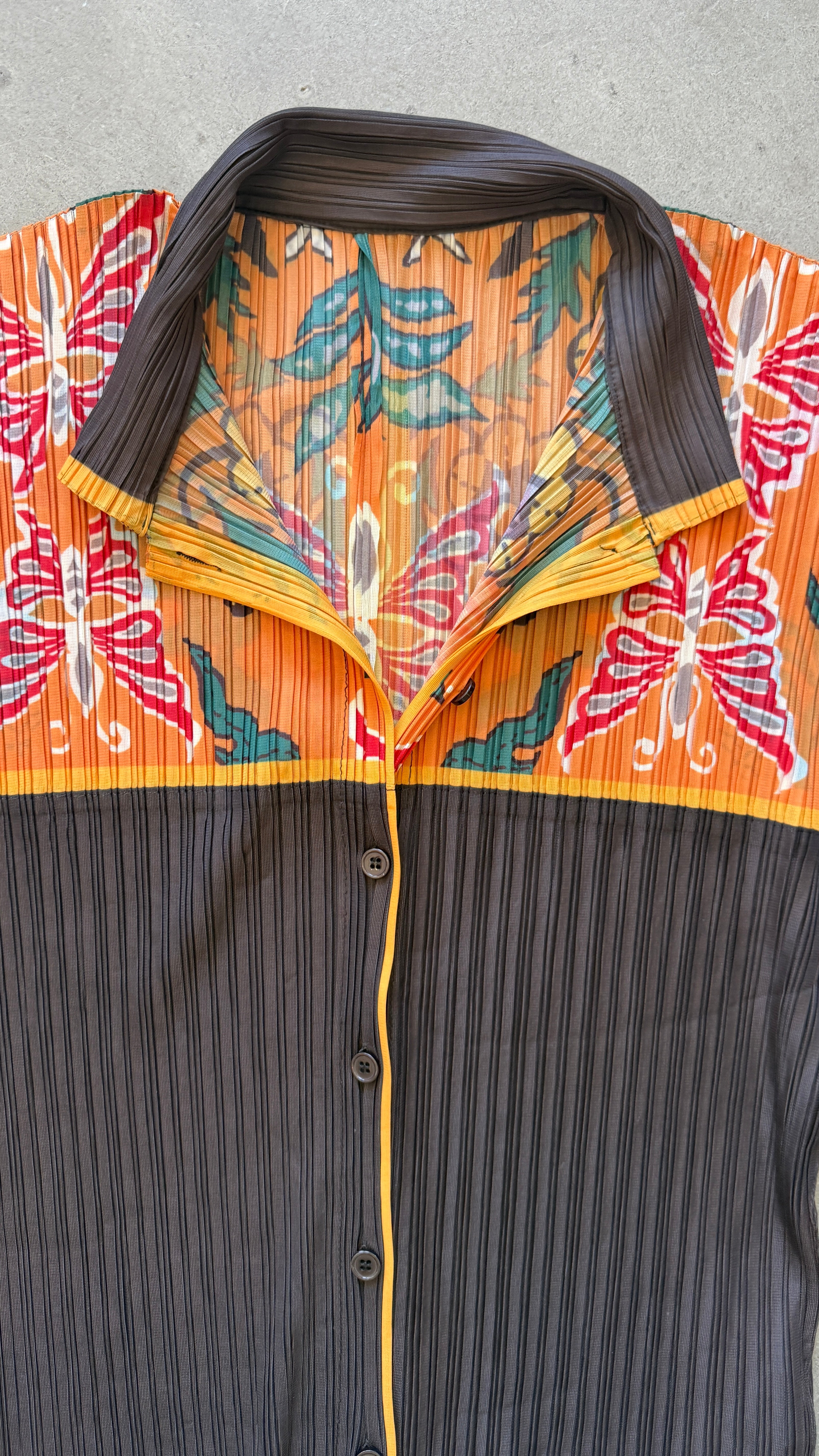 Rare  Pleated  Butterfly & Western Top