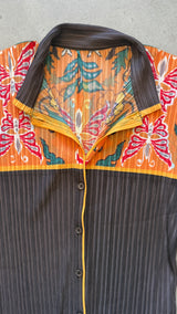 Rare  Pleated  Butterfly & Western Top